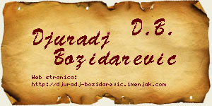 Đurađ Božidarević vizit kartica